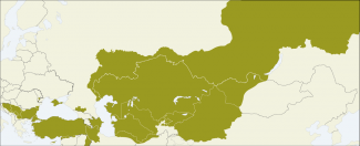 Mapa 1. Obszar zainteresowania ruchu panturkijskiego