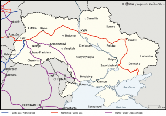Map 2. TEN-T connections in Ukraine