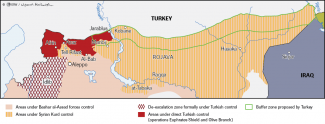 Buffer zone in Syria proposed by Turkey