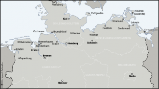 Map. German seaports