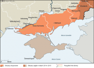 Sytuacja militarna na południowej Ukrainie (stan na 14 listopada 2022 r.)