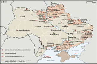 Mapa. Rosyjski atak na Ukrainę (stan na 28 lutego, godz. 11.00)