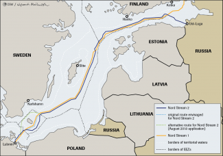Nord Stream 2 route