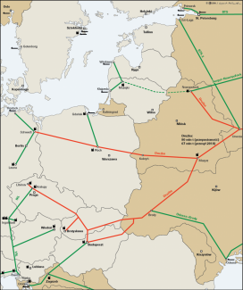 Mapa. Ropociąg Drużba