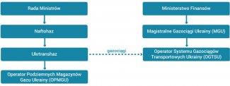 Wykres. Struktura własnościowa systemu gazociągów tranzytowych