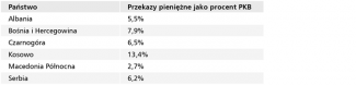 Tabela 3. Przekazy diaspory BZ6 do krajów pochodzenia