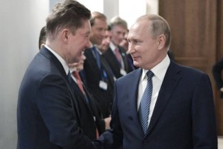 Prezydent Putin i prezes Gazpromu