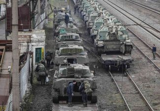 Armored vehicles in Rostov