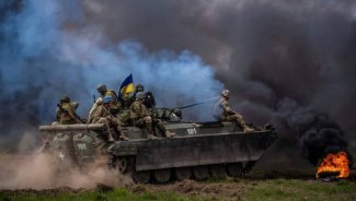 Photo shows Ukrainian soldiers