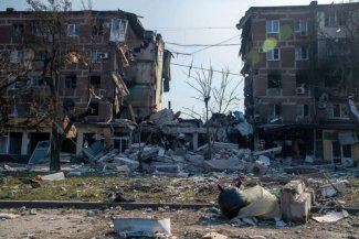 Zniszczony Mariupol; fot. Nexta
