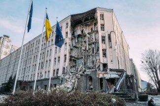 war damage in Kiev